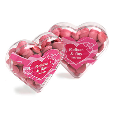 Branded Heart with Sticker / Mixed or Corporate Coloured Choc Beans