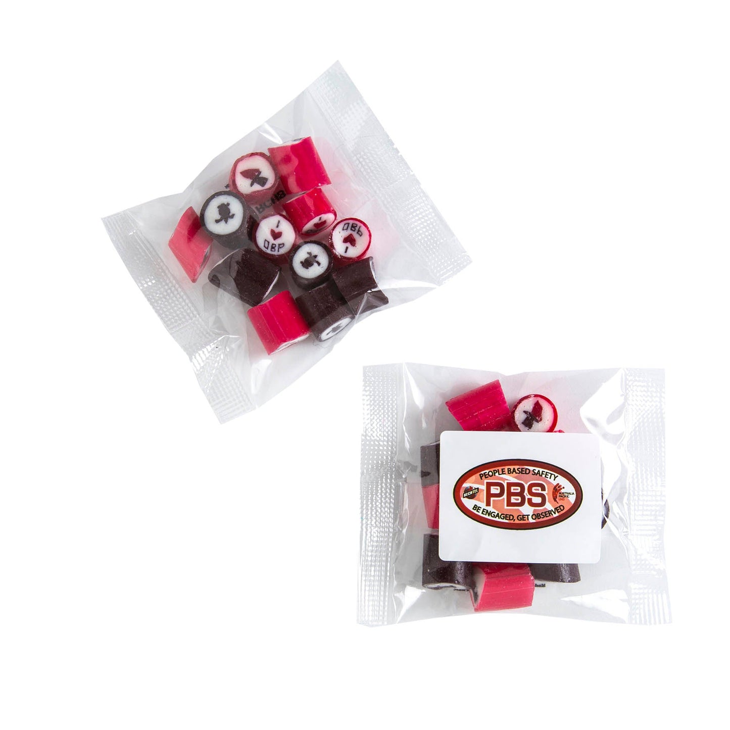 Branded Rock Candy in Bag with Sticker