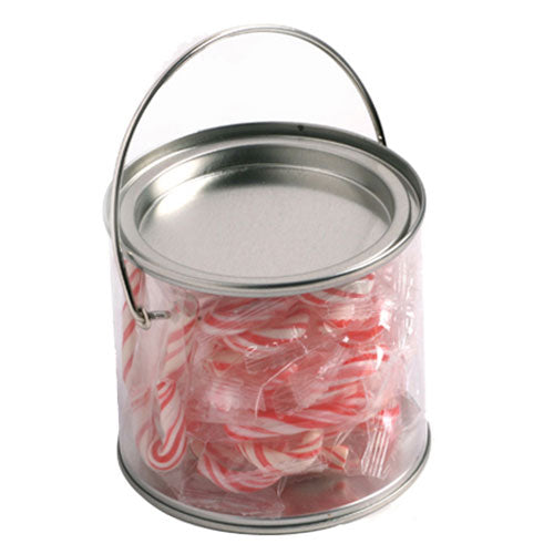 Medium PVC Bucket filled with Candy Canes x20