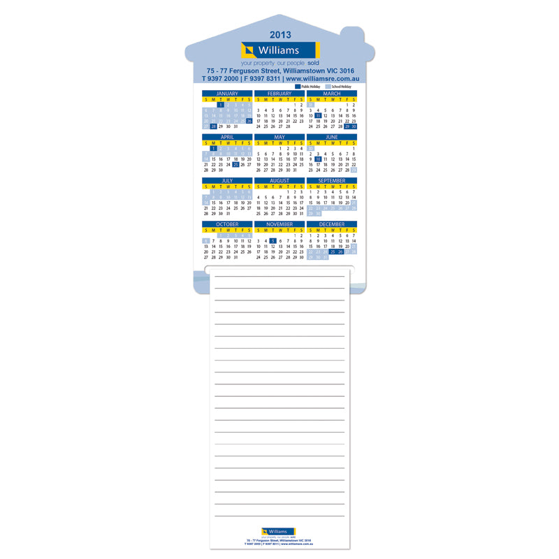 To-do List House Shaped Fridge Magnet (B&W Notepad)