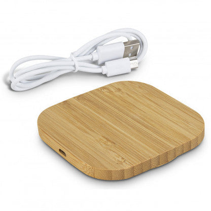 Vita Bamboo Wireless Charger - Square - Simply Merchandise