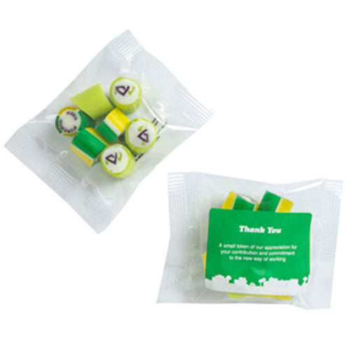 Branded Rock Candy in Bag with Sticker