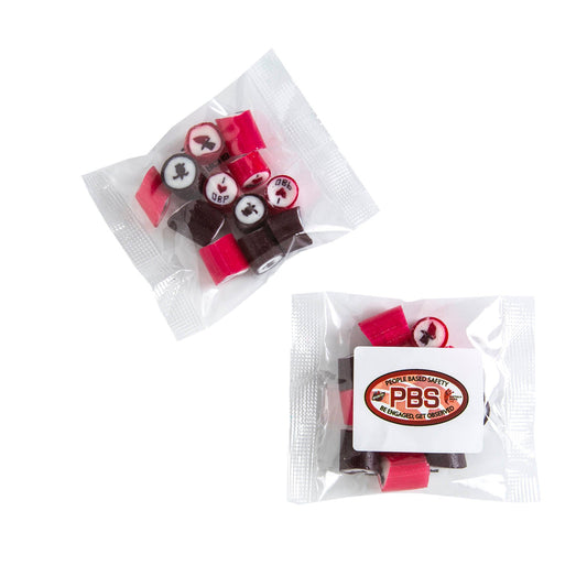 Branded Rock Candy in Bag with Sticker