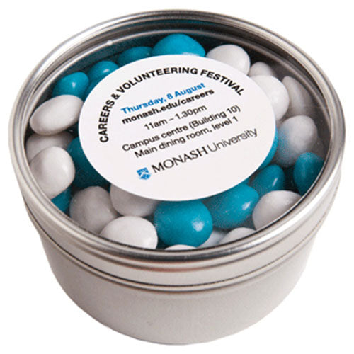 2x 50g bag/ Sticker on tin
