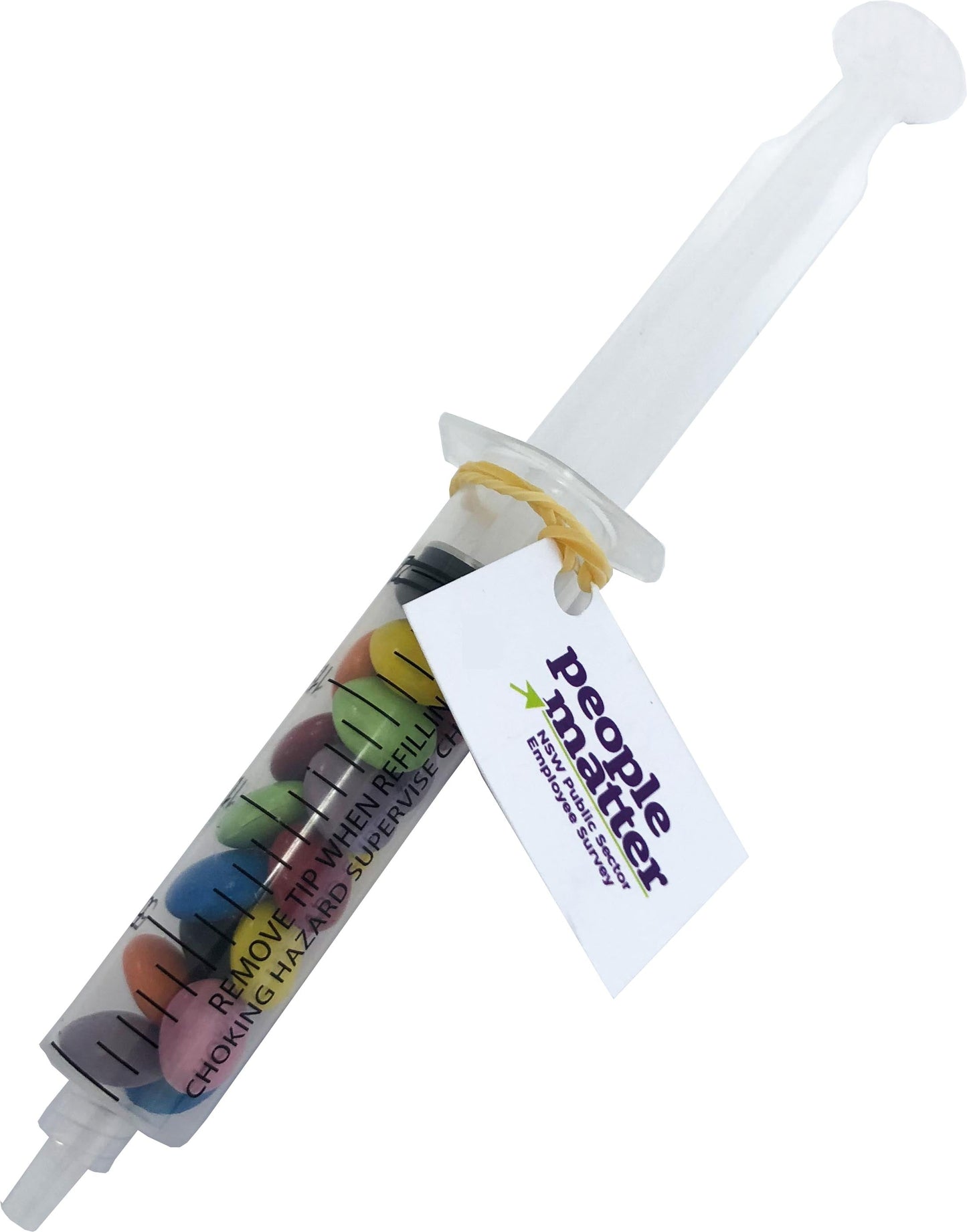 Syringe filled with Choc Beans 20g