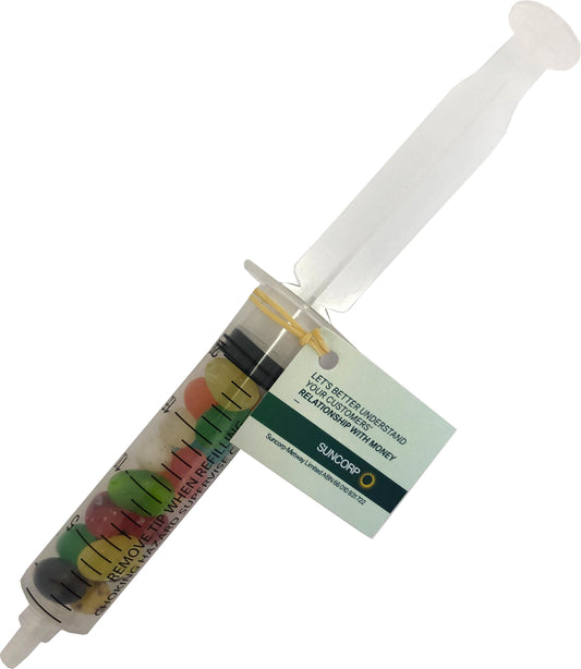 Syringe filled with JELLY BELLY Jelly Beans 20g