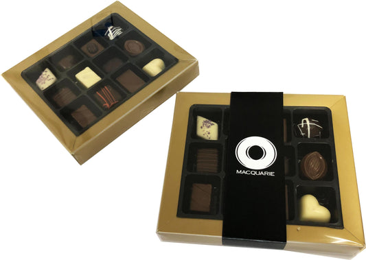 12 Pack Choc Box GOLD Rim