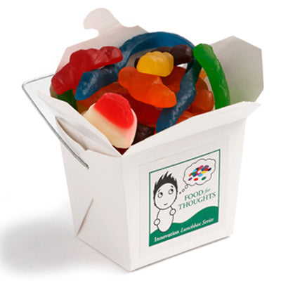 White Cardboard Noodle Box with Christmas Mixed Lollies